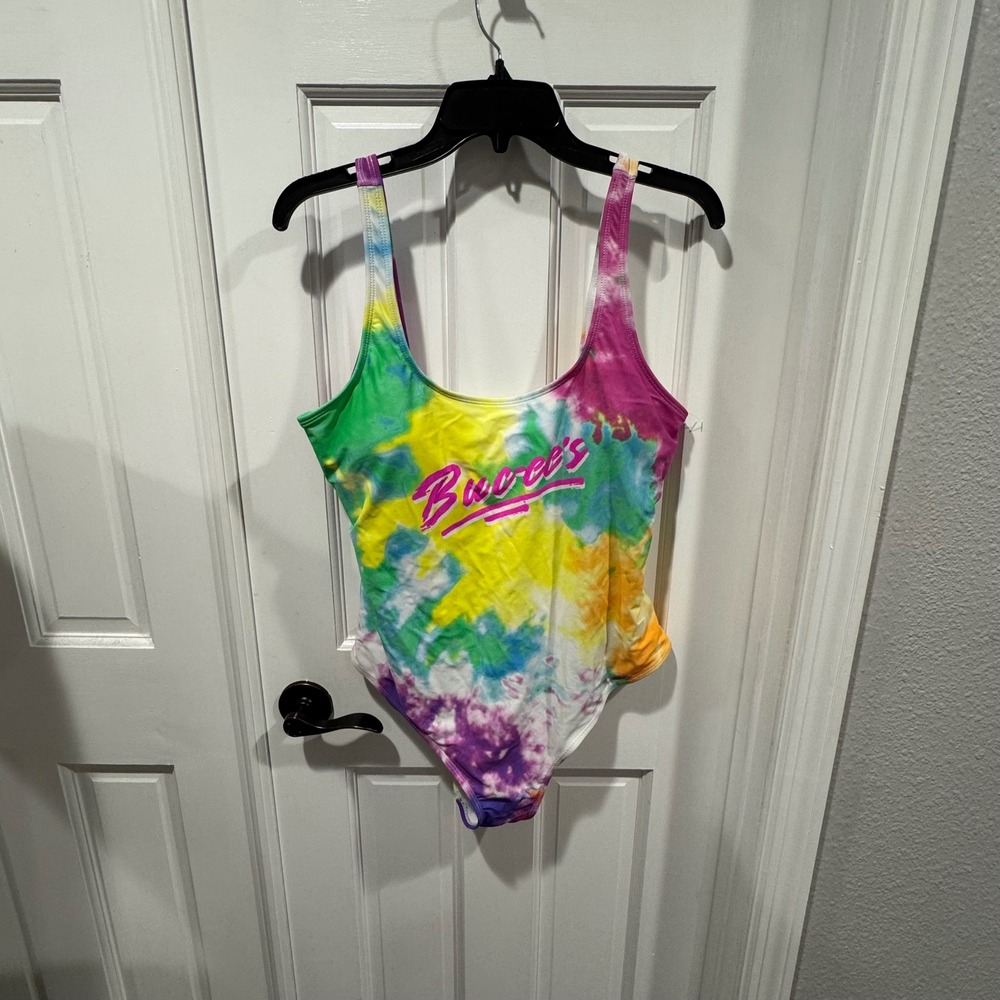 Buc-ee's Tie-Dye One Piece Swimsuit - Size Large